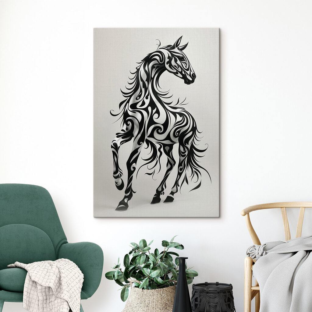Cavalo de linhas negras — interior 2
