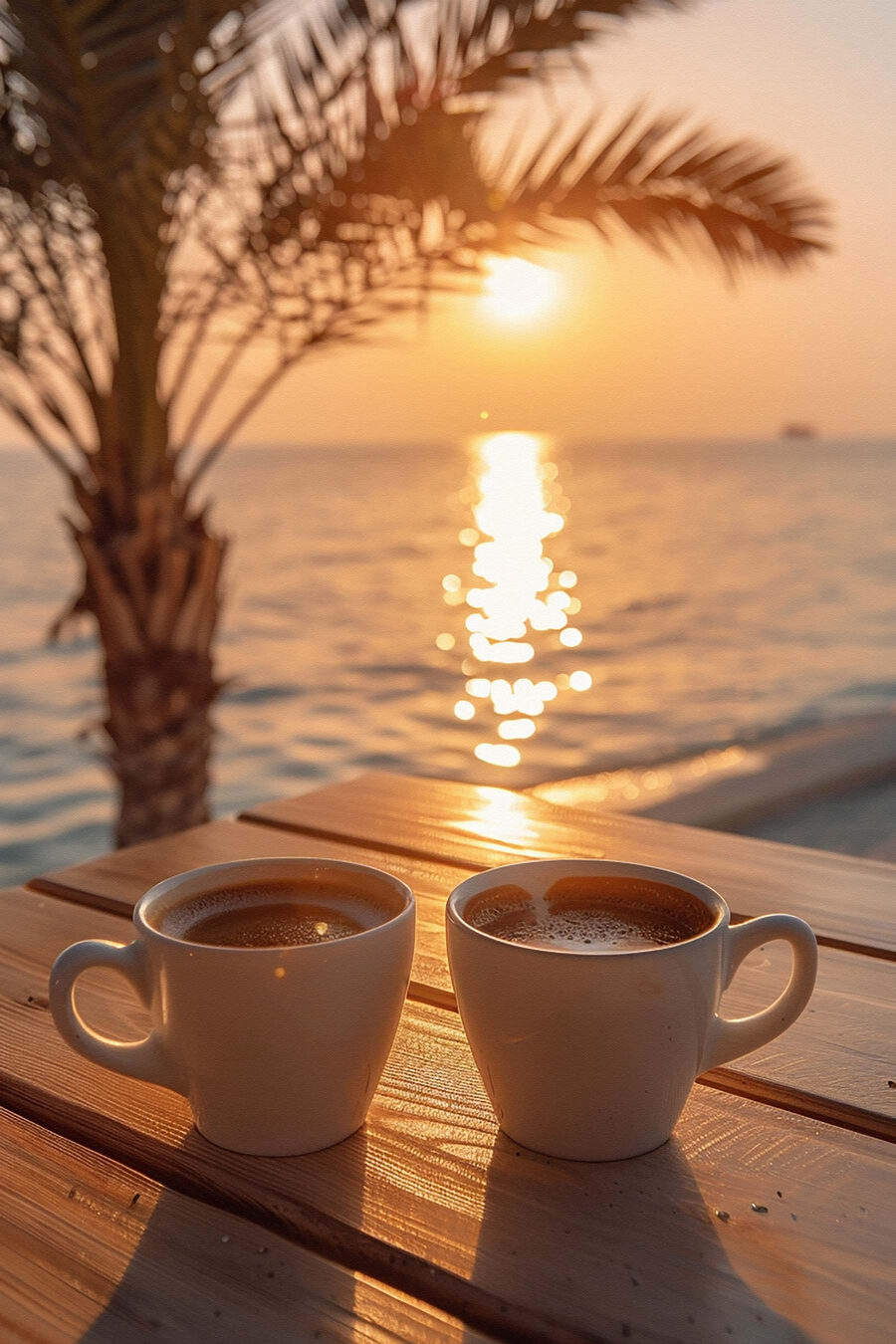 Cafés ao entardecer — design completo