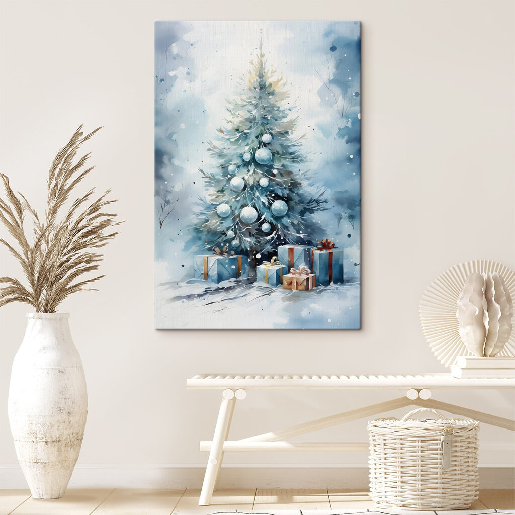 Árvore de Natal azul — interior 2