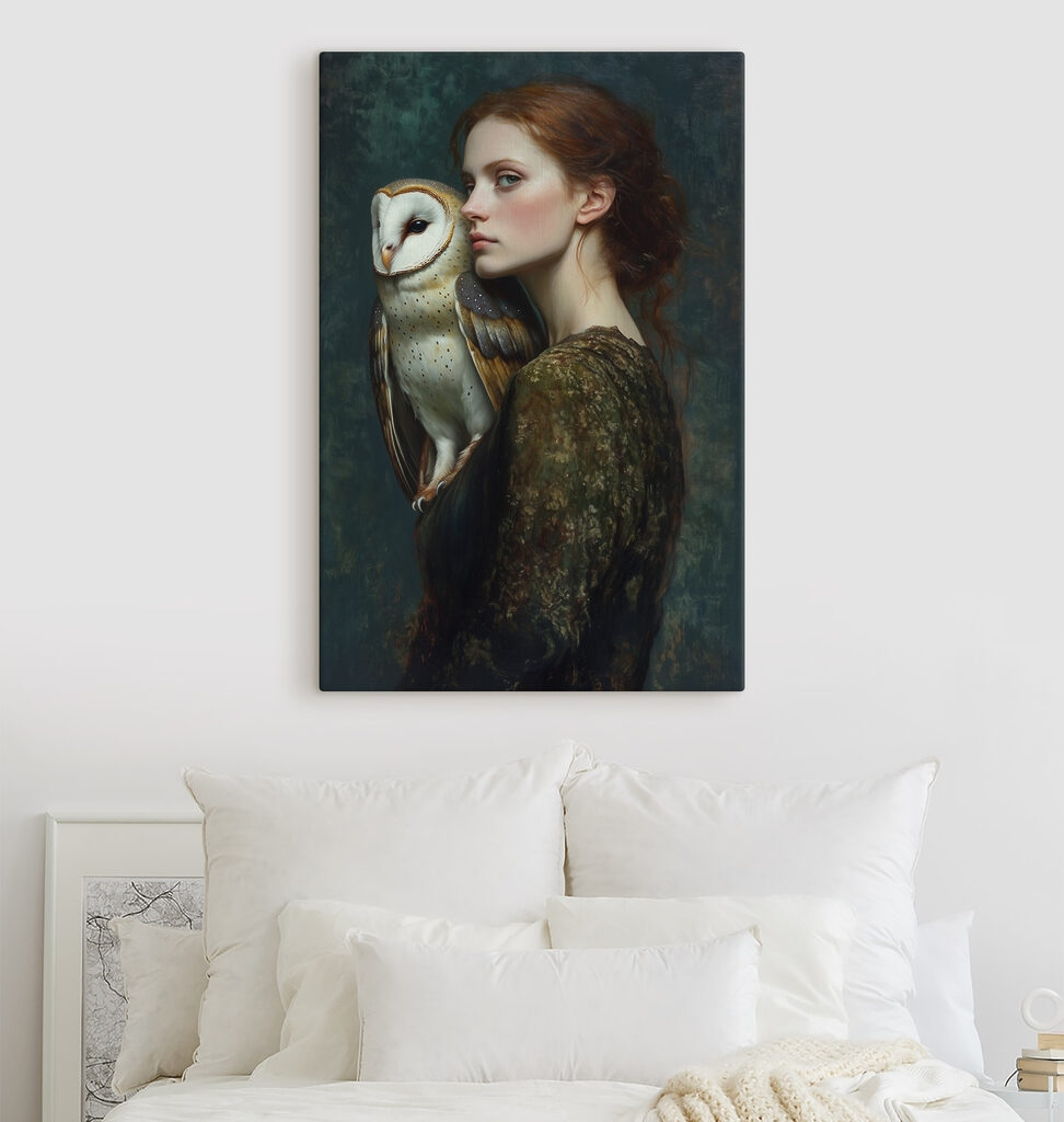 Mulher com uma coruja — interior 2