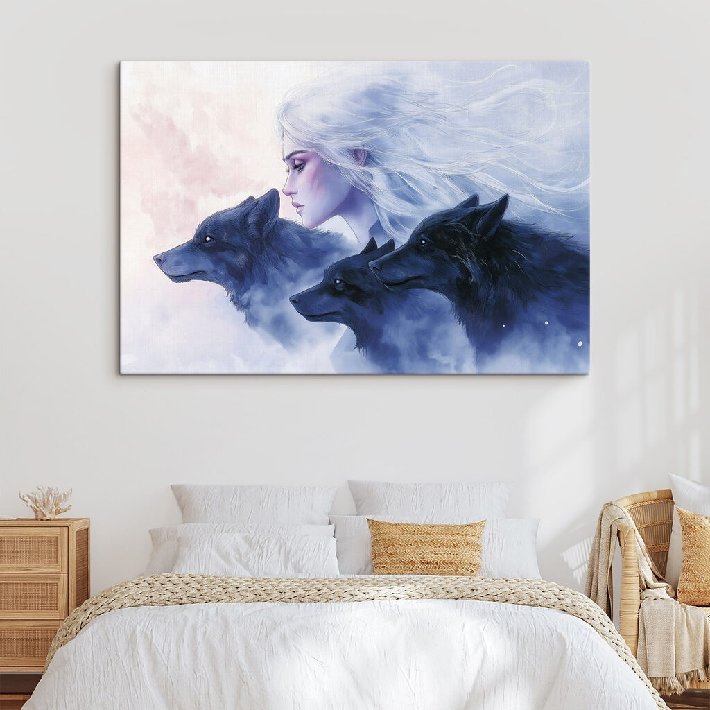 Perfil com lobos azuis — interior 1