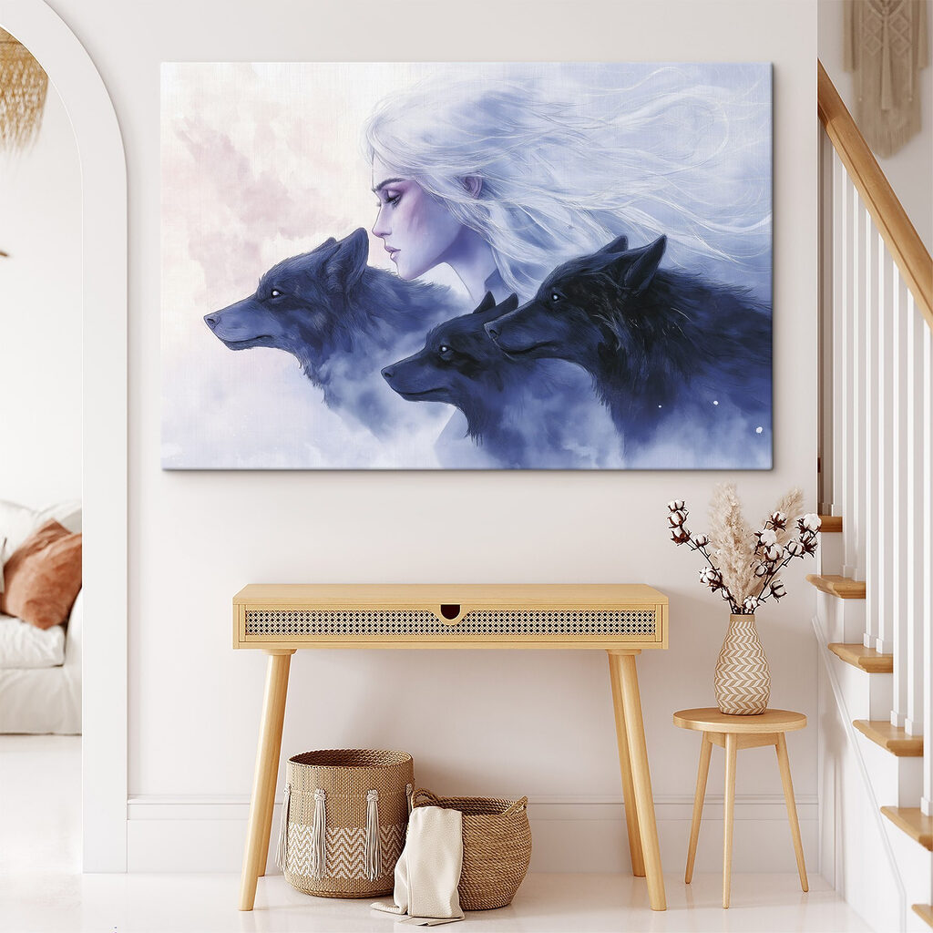 Perfil com lobos azuis — interior 2