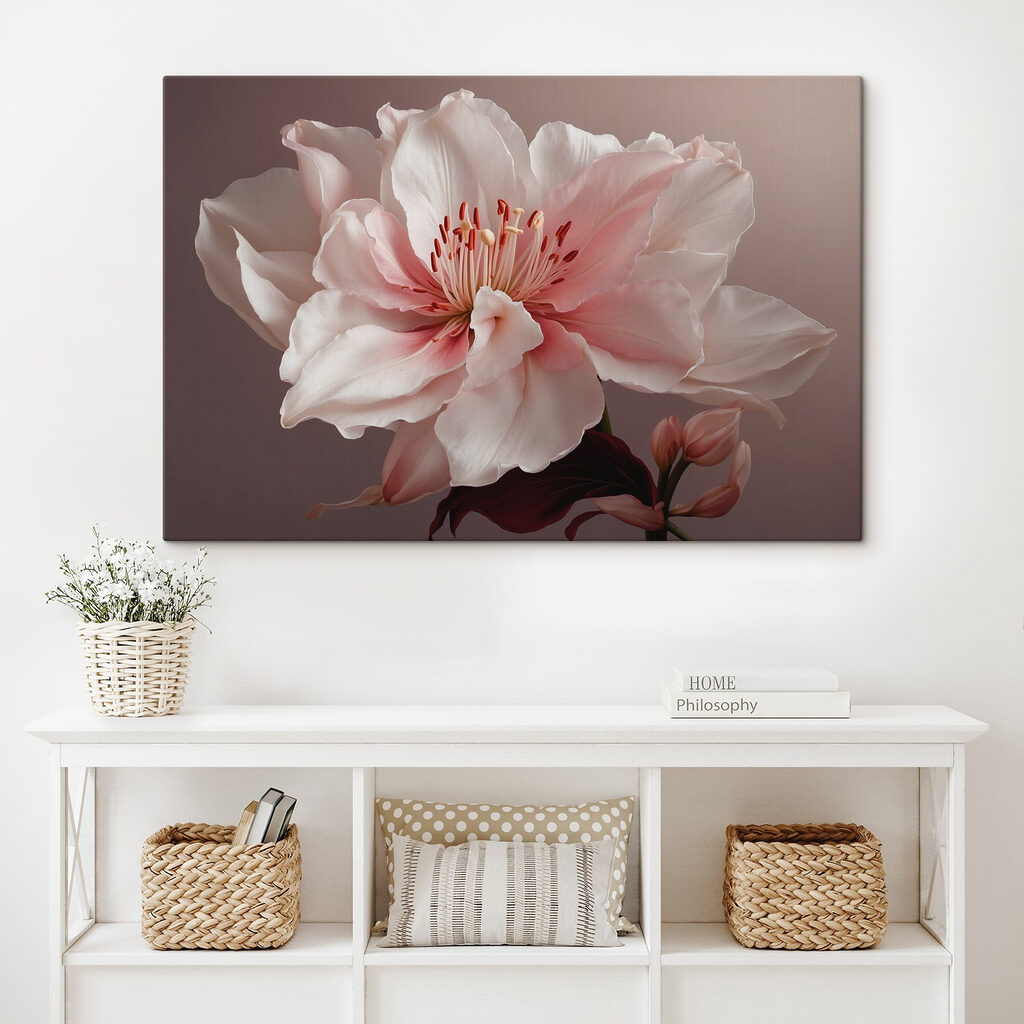 Flor rosa e branca — interior 3