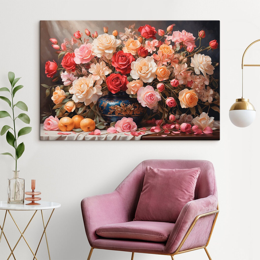 Rosas junto a citrinos — interior 1