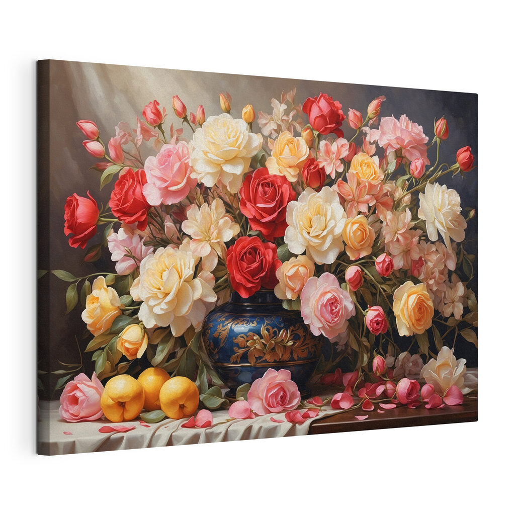 Rosas junto a citrinos — vista do produto