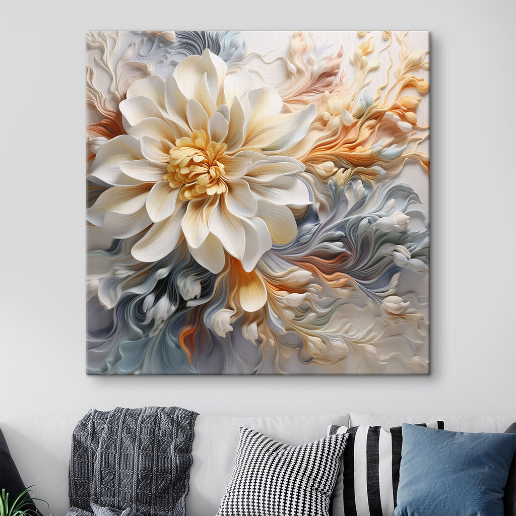 Flor creme em caracóis — interior 2