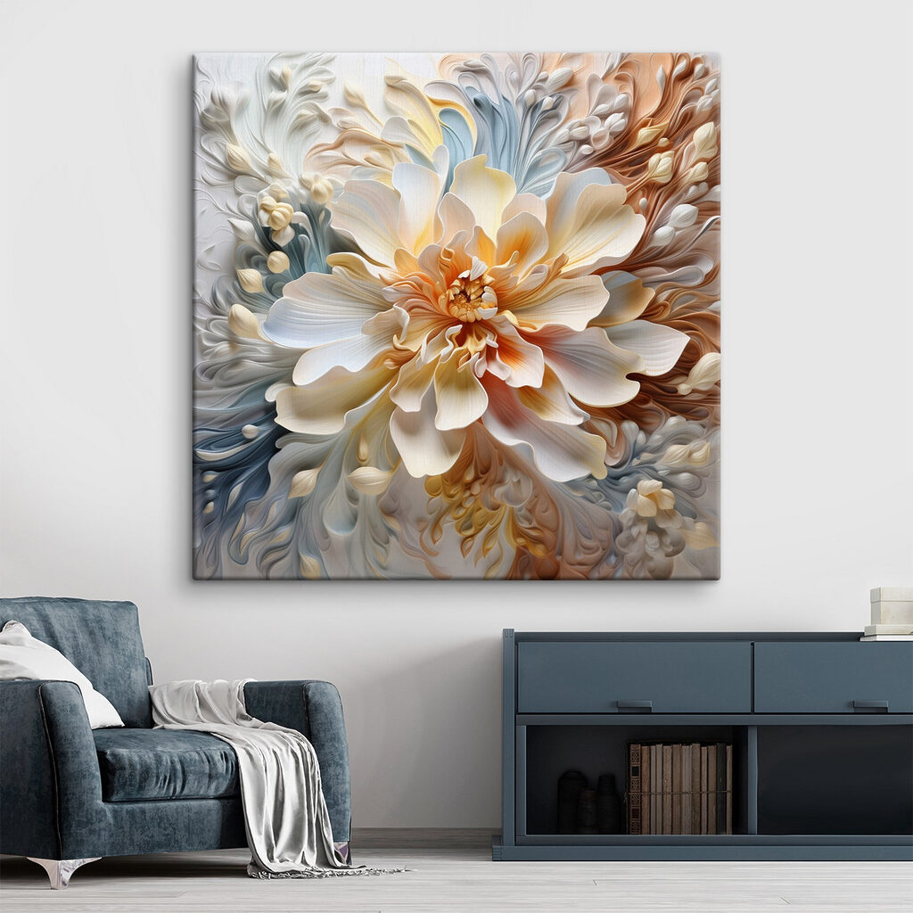 Flor entre linhas onduladas — interior 3