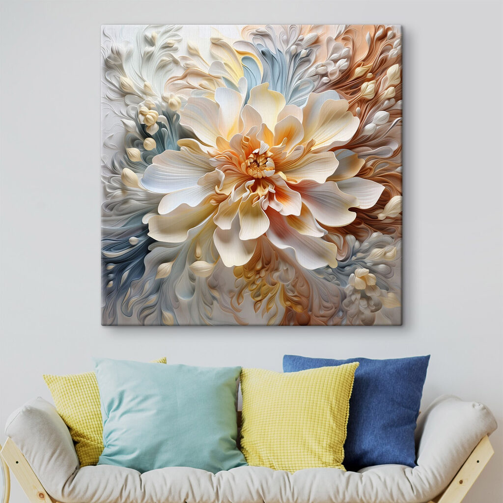 Flor entre linhas onduladas — interior 1