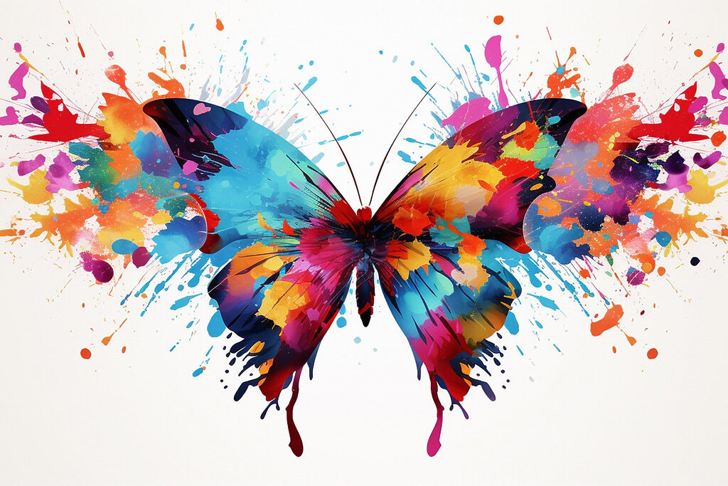 Borboleta de tinta — design completo