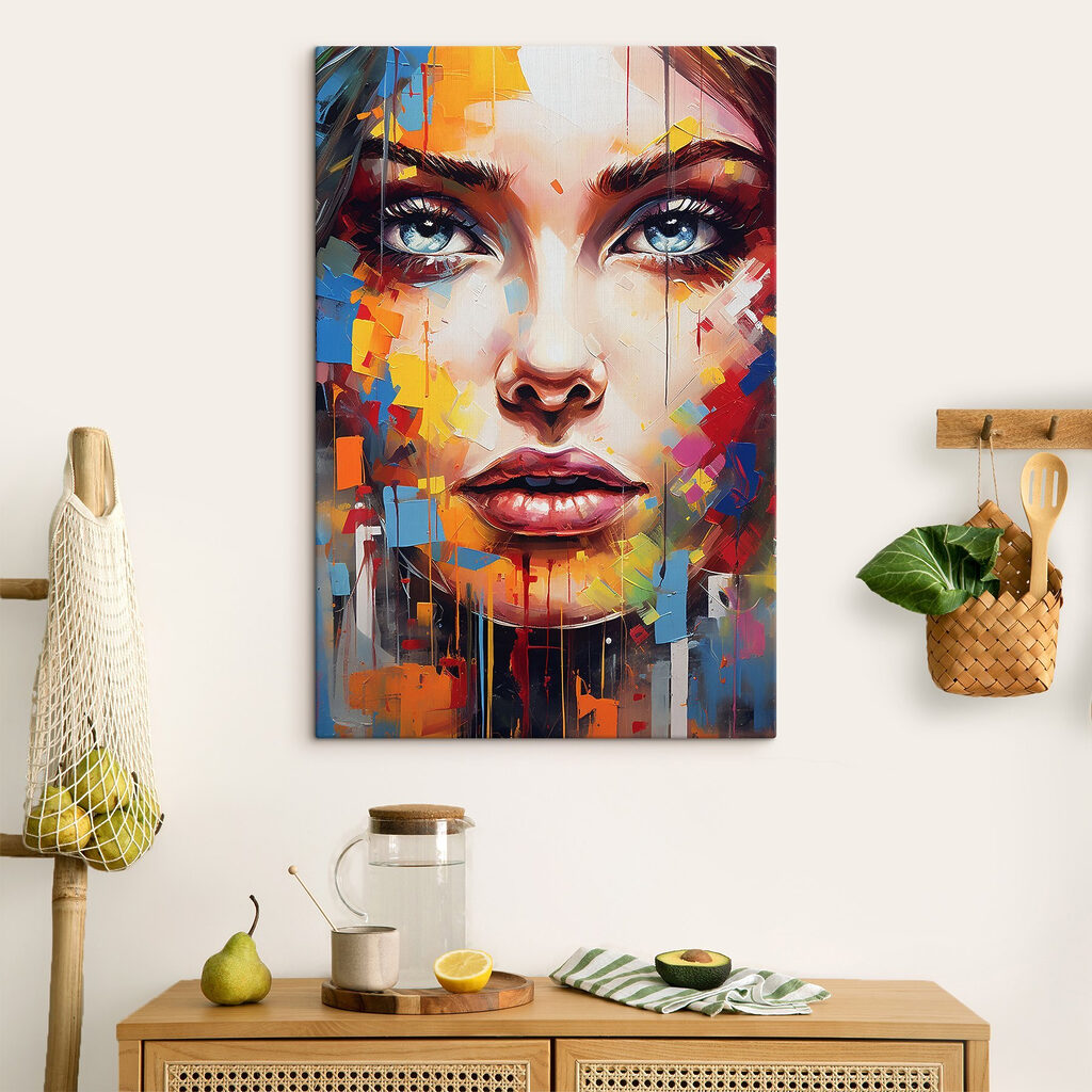 Olhos azuis entre cores — interior 1