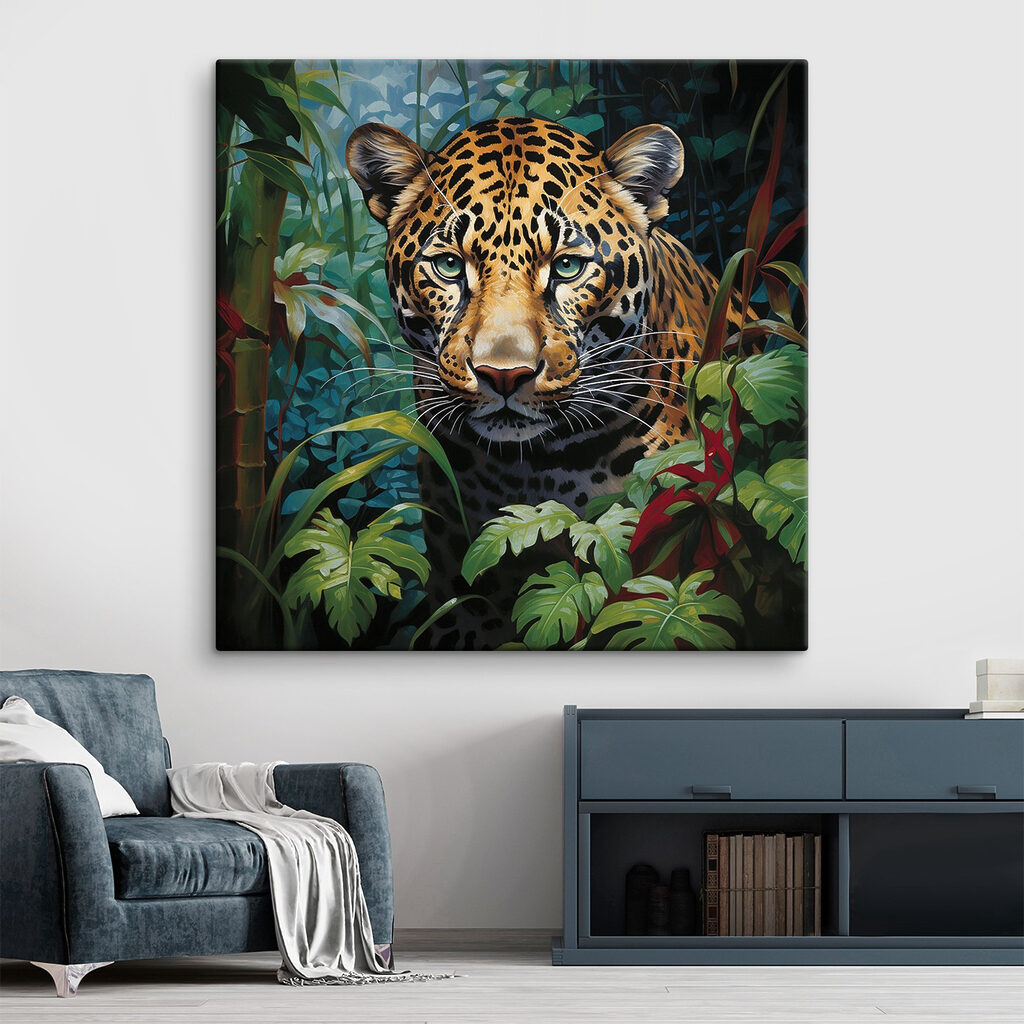 Olhar entre folhas tropicais — interior 2
