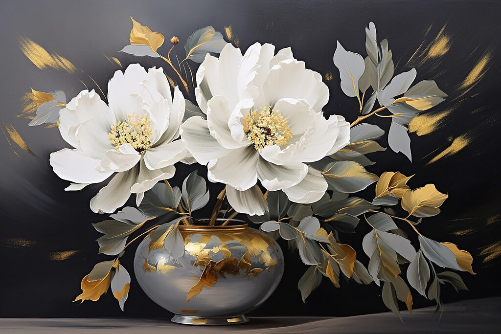 Vaso dourado redondo — design completo