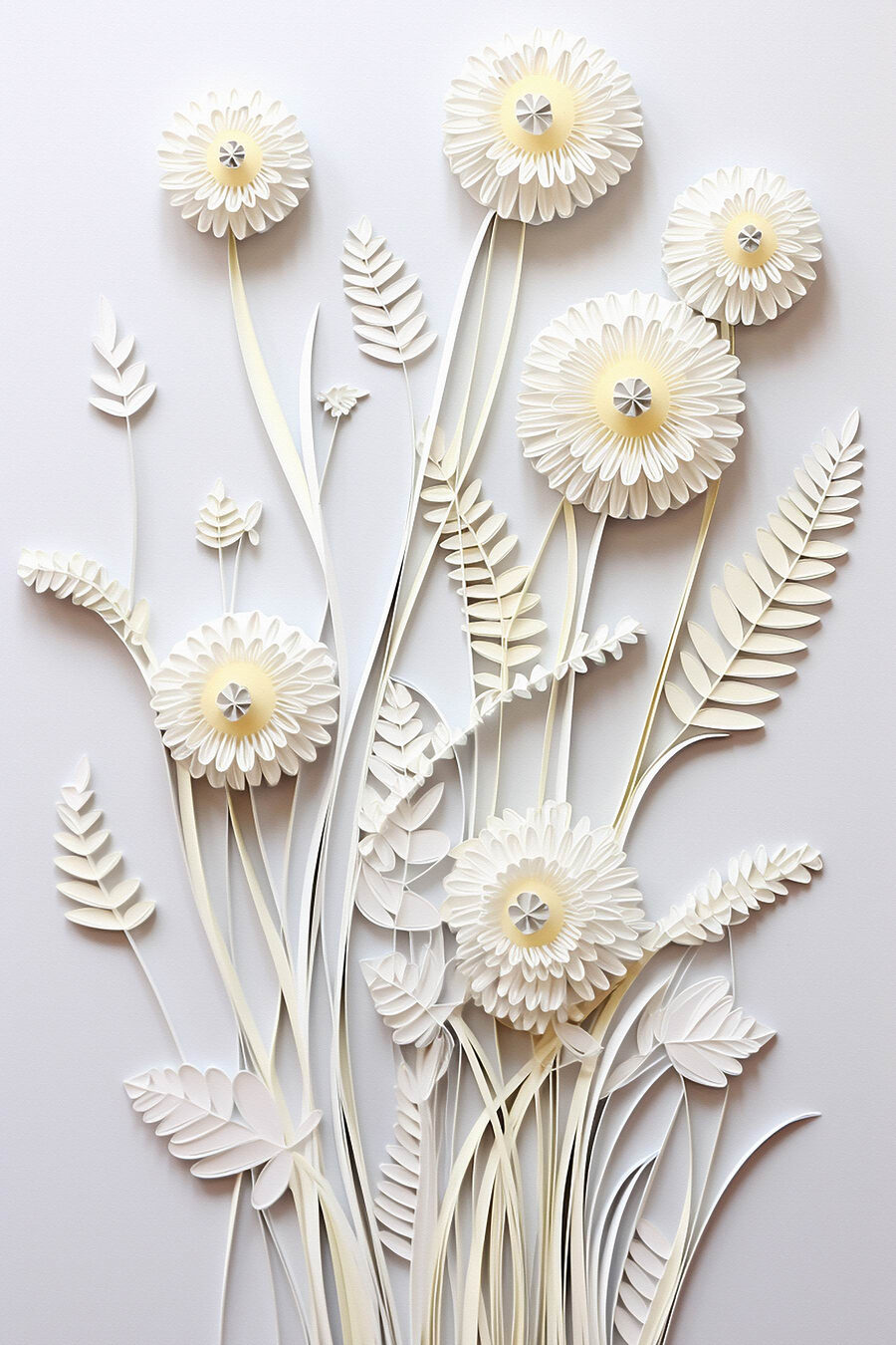 Flores silvestres em camadas — design completo