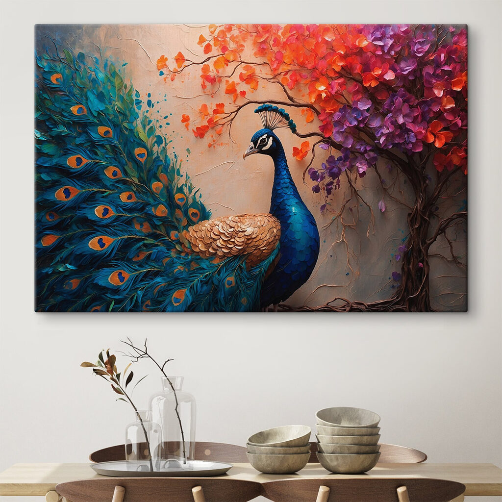 Pavão num ramo florido — interior 3