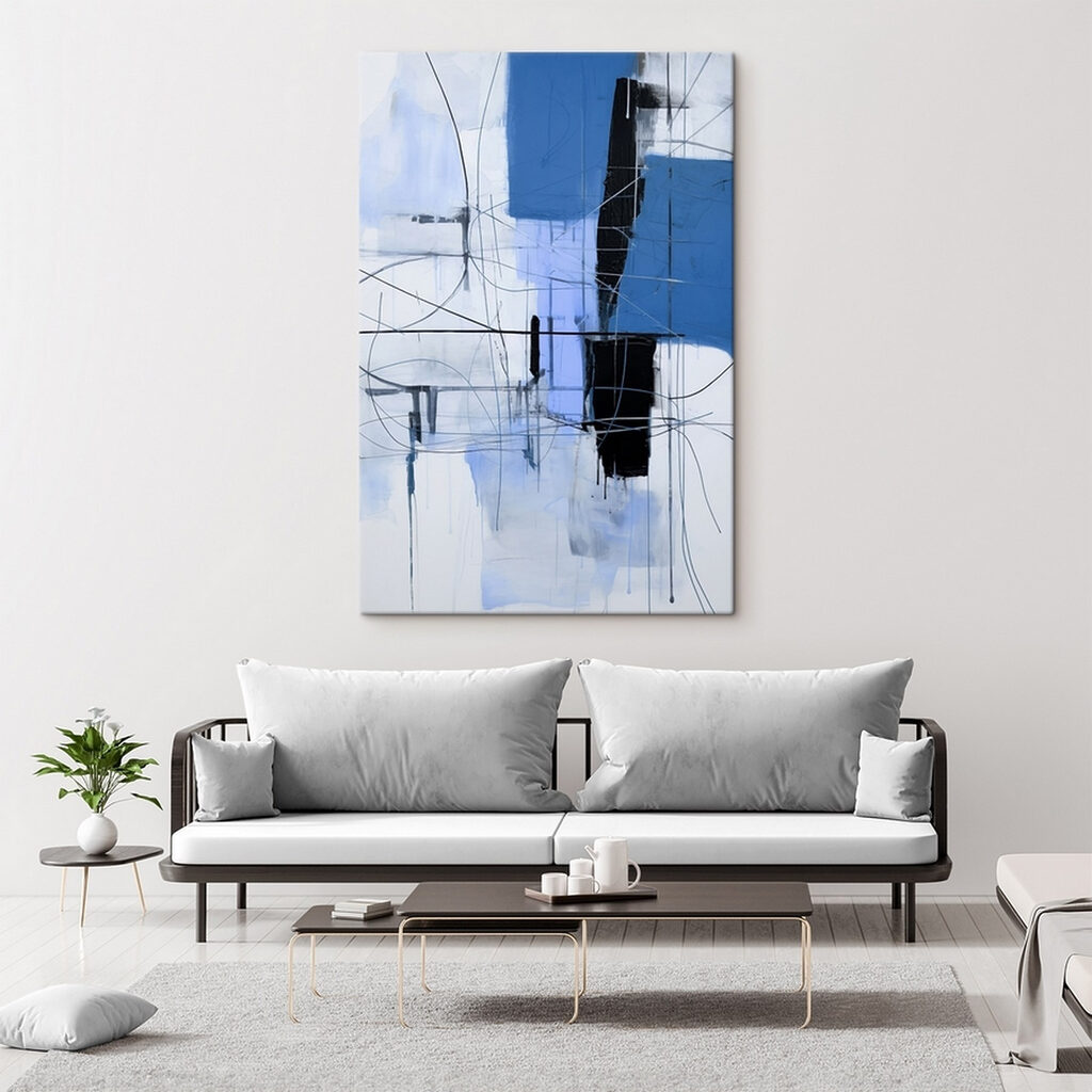 Azul e linhas negras — interior 1