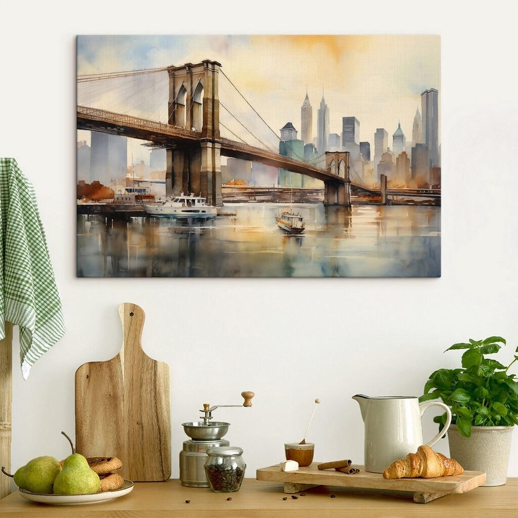 Ponte do Brooklyn num interior