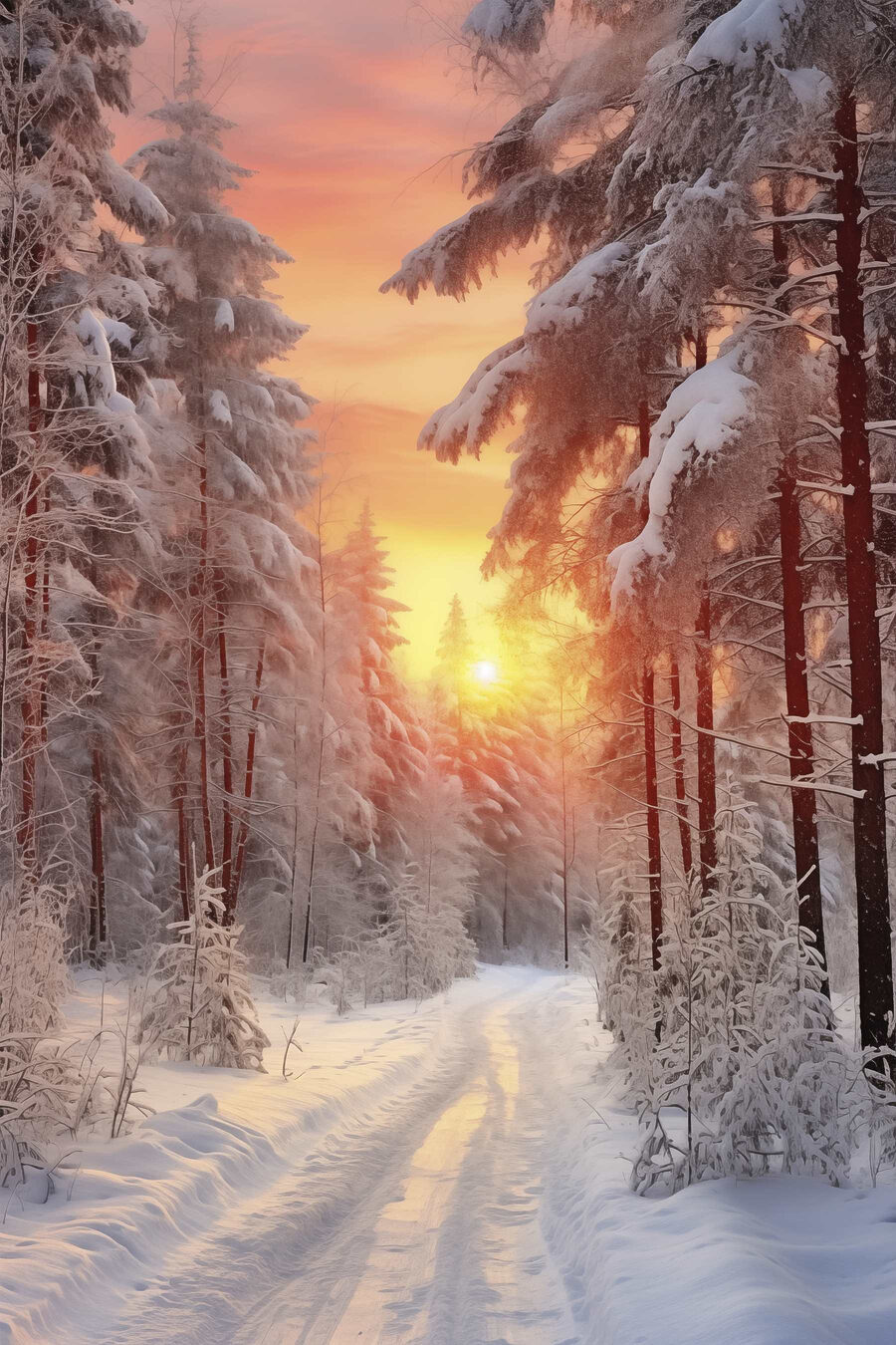 Céu rosa de inverno — design completo