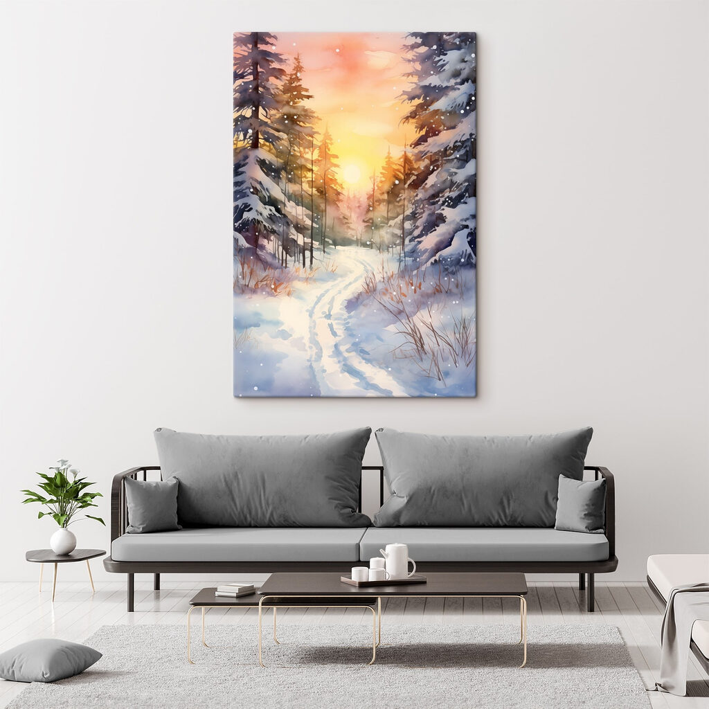 Neve em luz dourada — interior 2