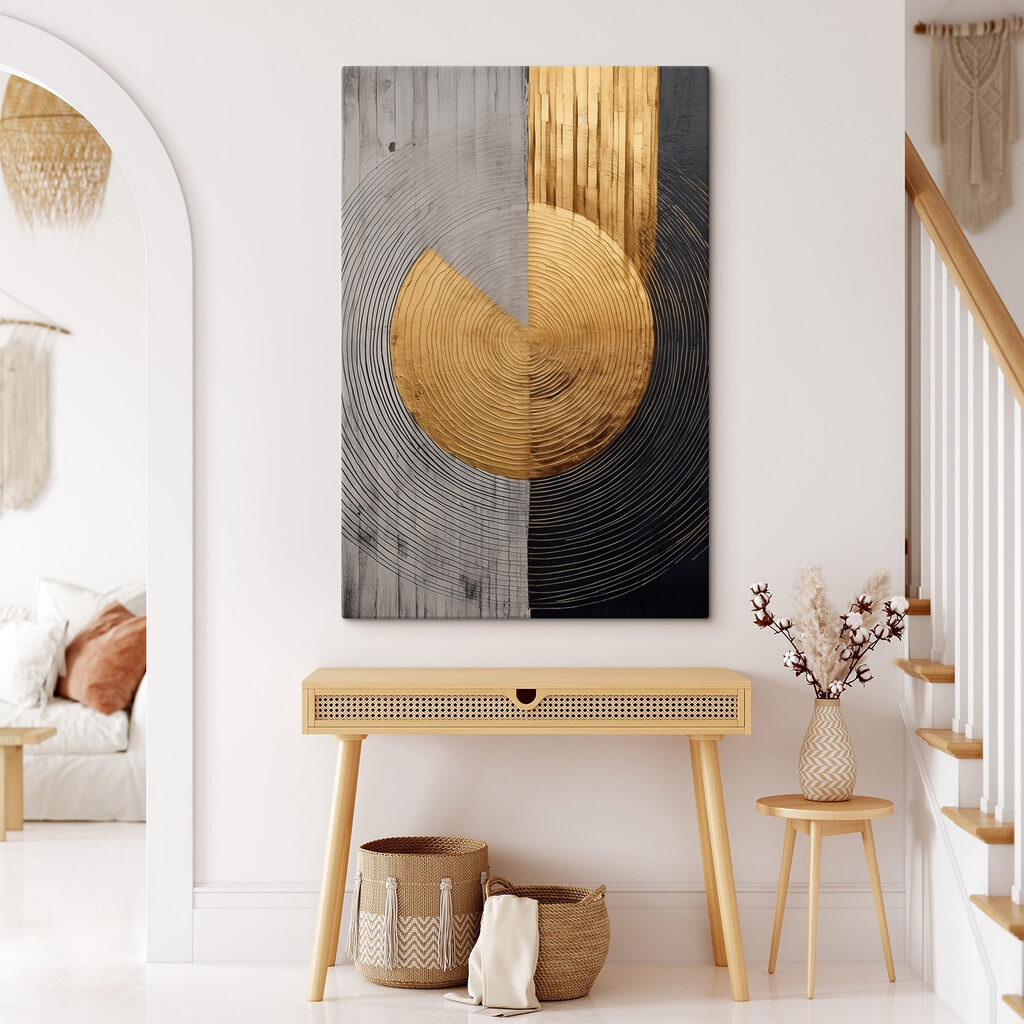 Círculo dourado entre anéis — interior 2