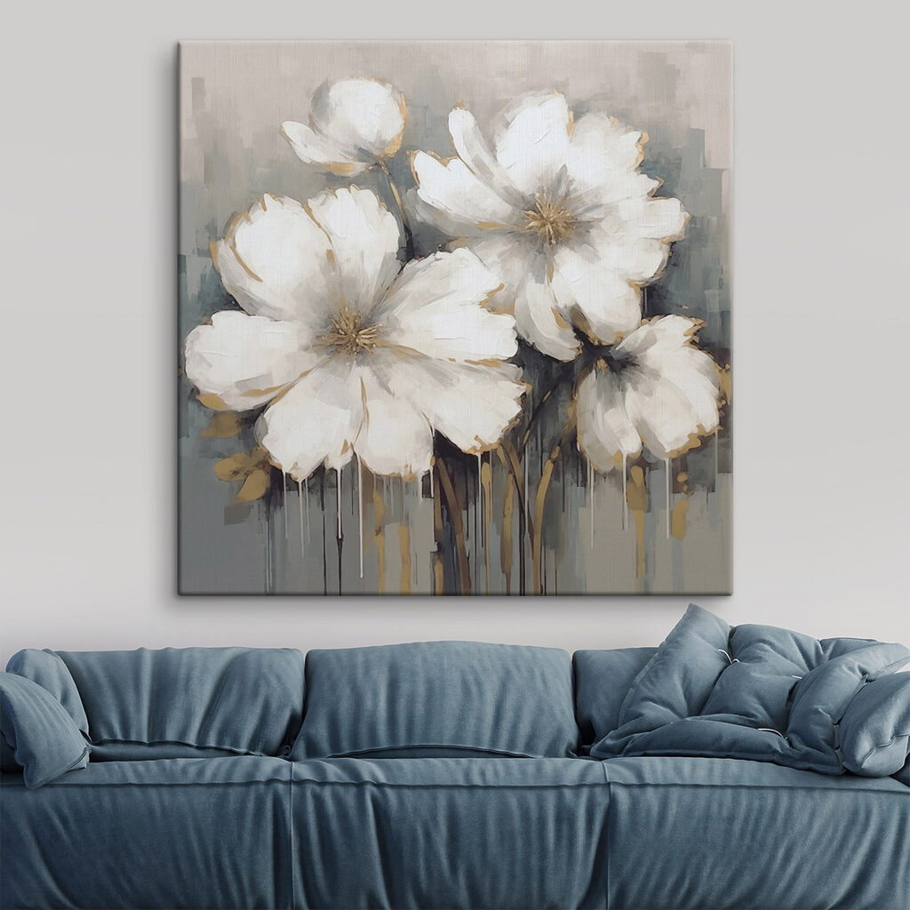 Flores em traços cinzentos — interior 1