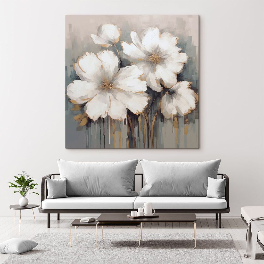 Flores em traços cinzentos — interior 2