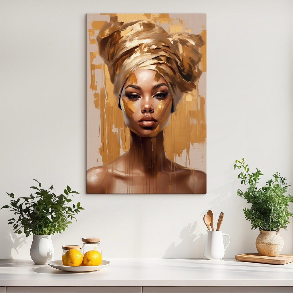 Retrato com lenço dourado — interior 2
