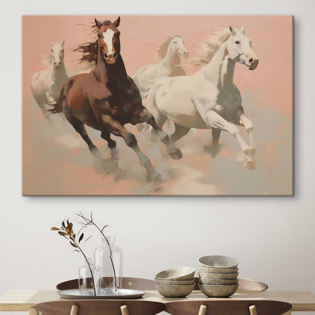 Cavalos a galope — interior 1