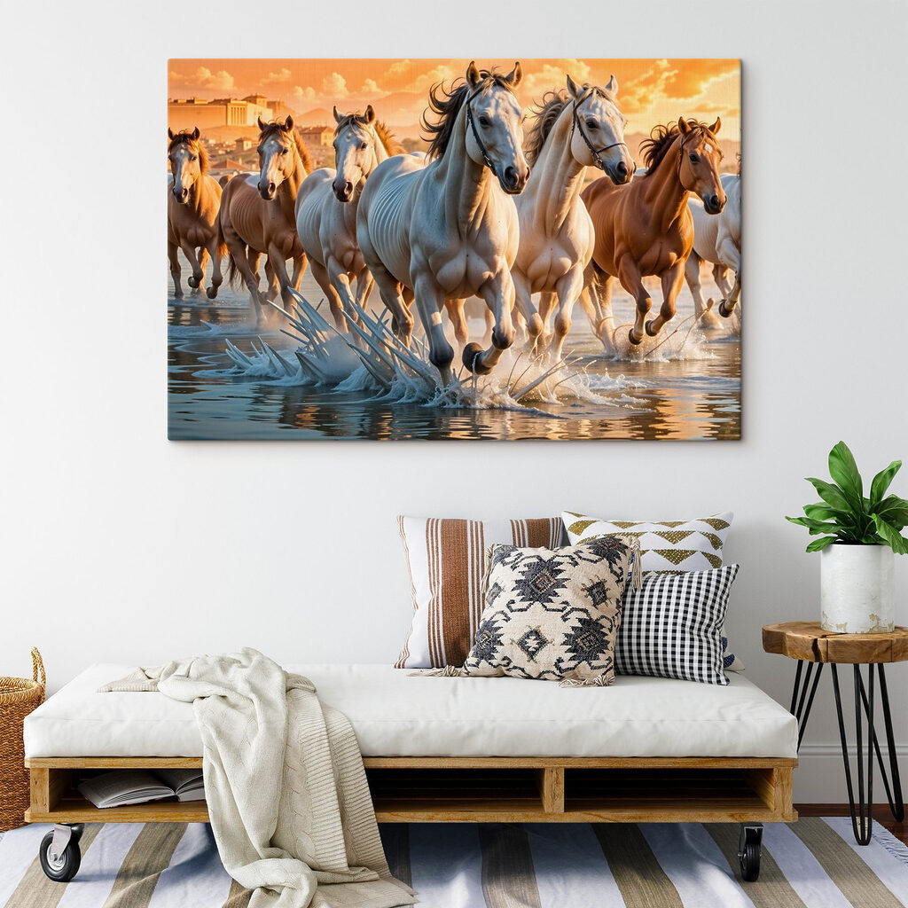 Cavalos na água dourada — interior 2