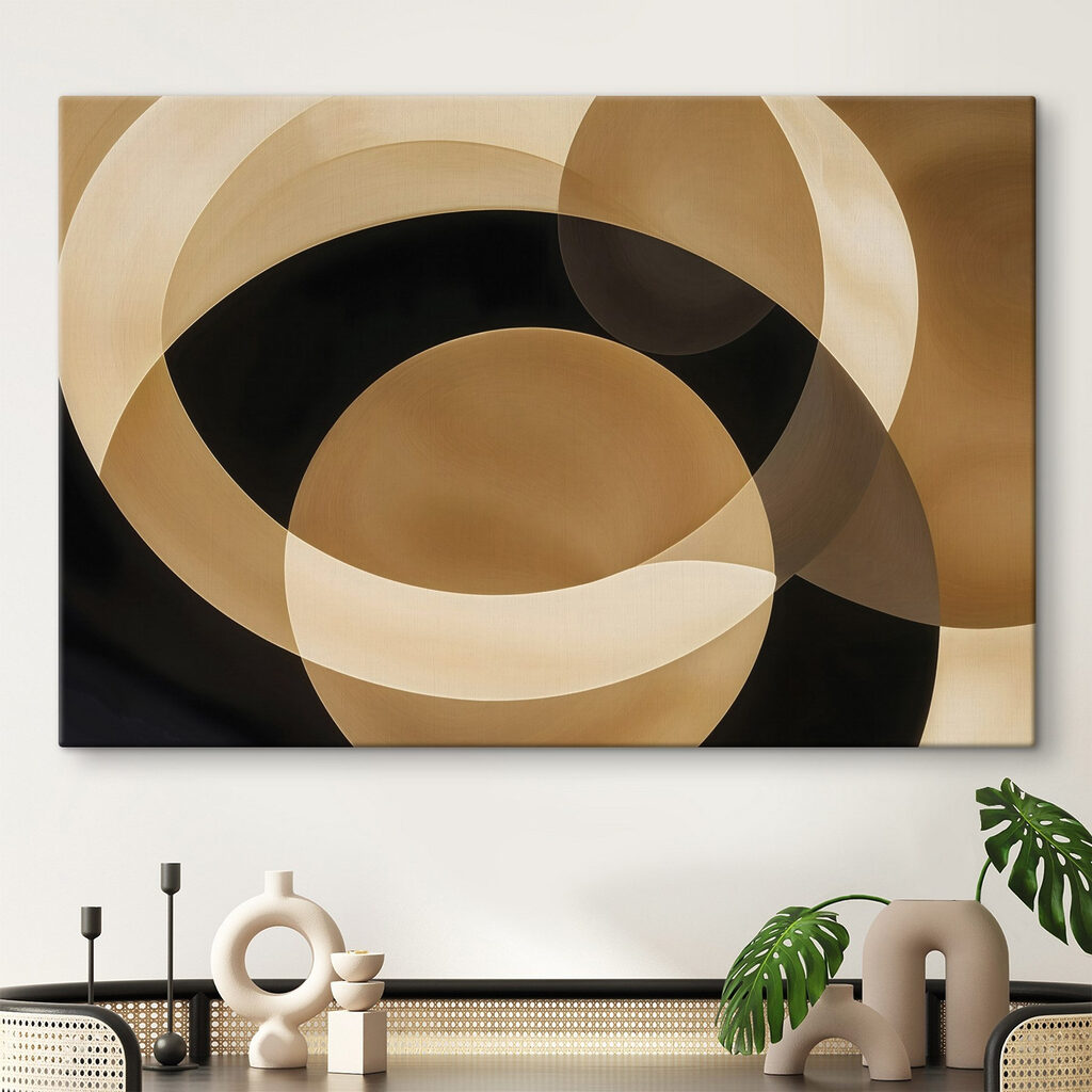Círculos em castanho dourado — interior 2