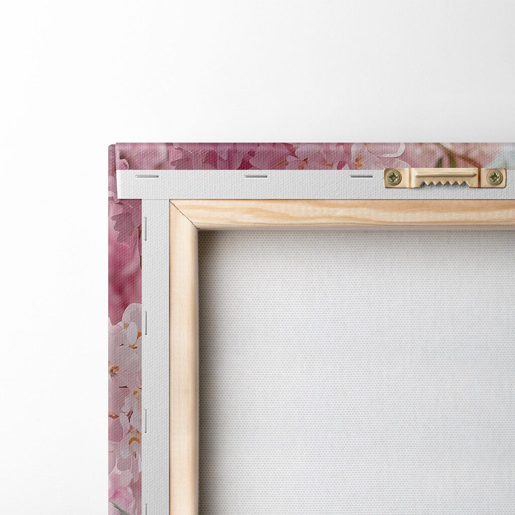 Hortênsias cor-de-rosa à janela — verso