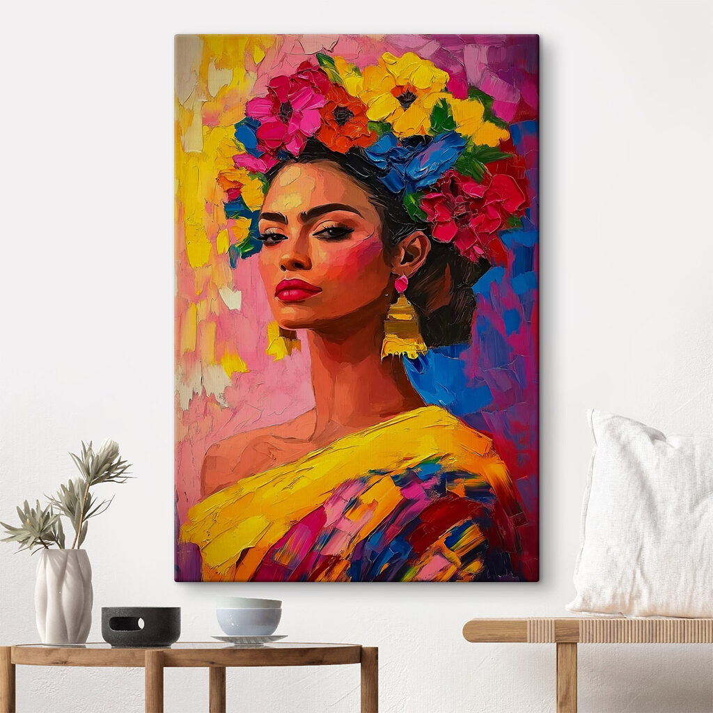 Coroa de flores coloridas — interior 2