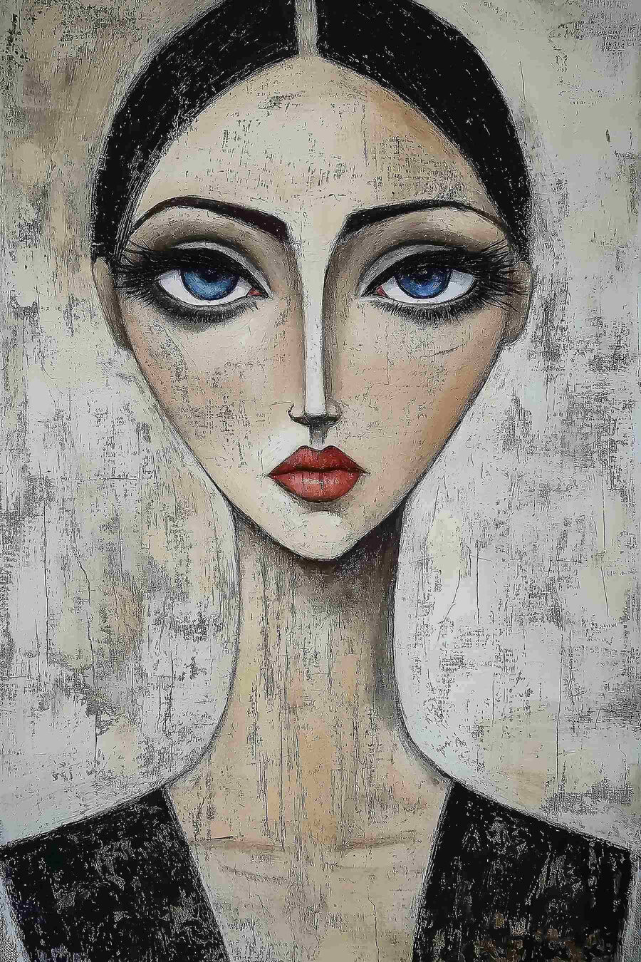 Retrato de olhos azuis — design completo