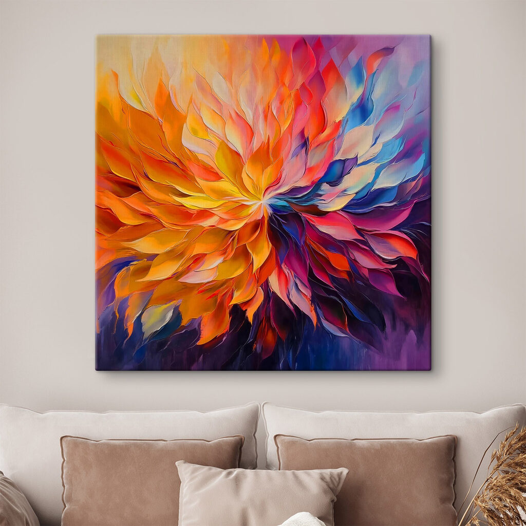 Flor de chamas coloridas — interior 1