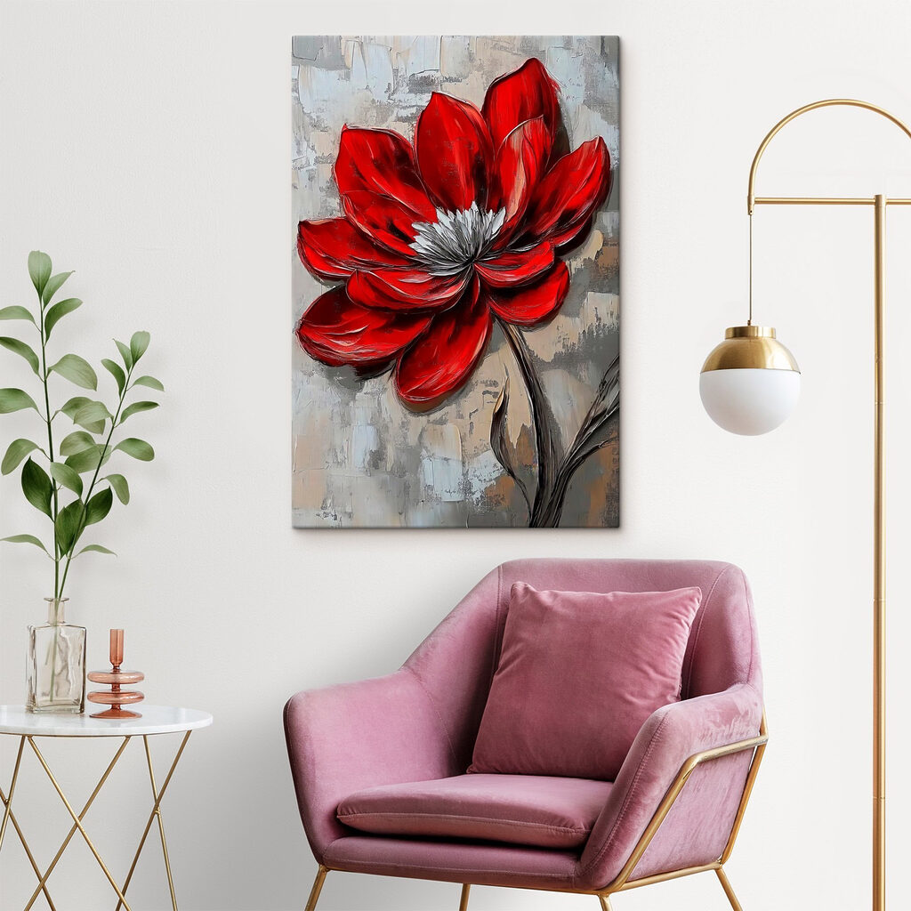 Flor vermelha desenhada — interior 2