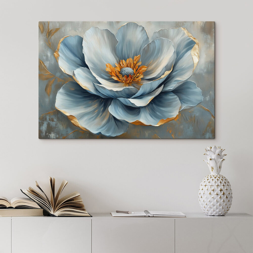 Flor azul-acinzentada — interior 1