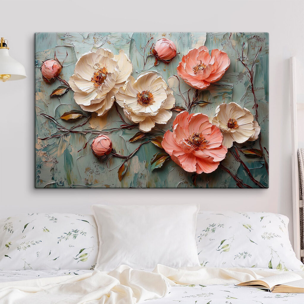 Rosas em fundo verde — interior 1