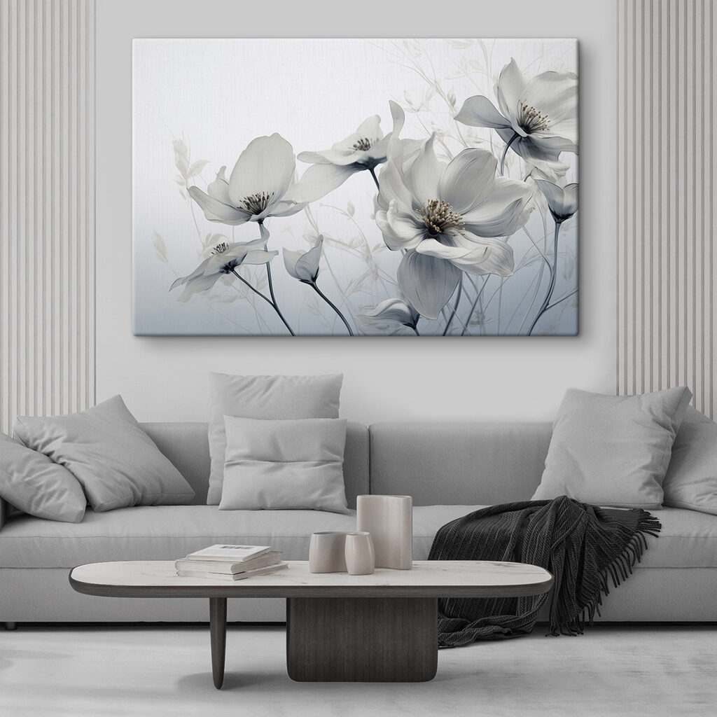 Flores em cinzentos — interior 2