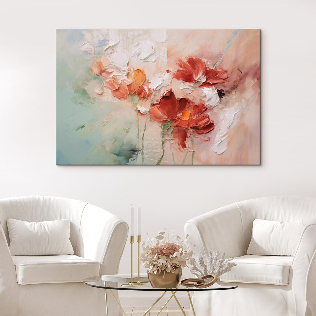 Flores vermelhas em pinceladas — interior 2