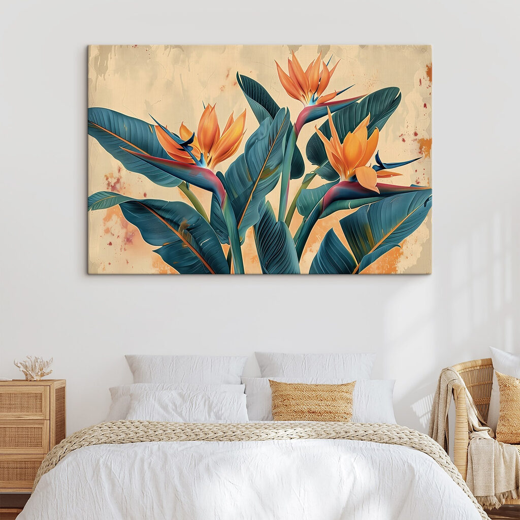 Flor-do-paraíso entre folhas — interior 1