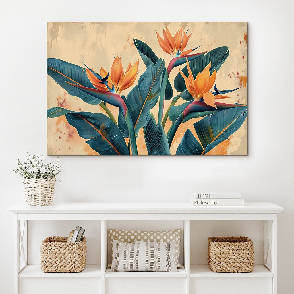 Flor-do-paraíso entre folhas — interior 3