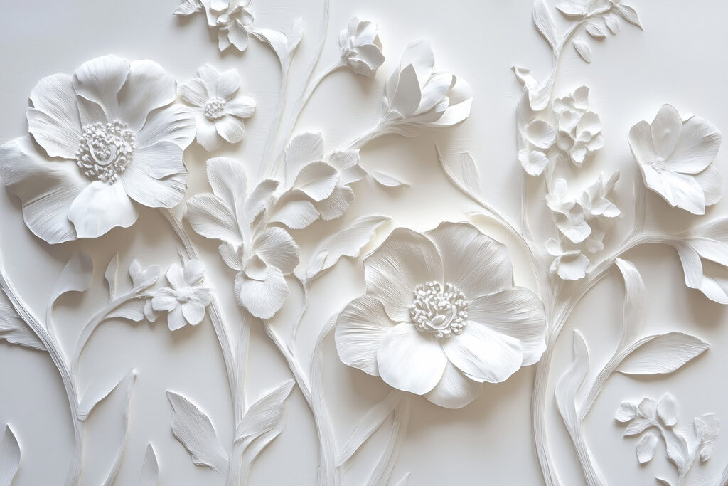 Jardim em linhas brancas — design completo