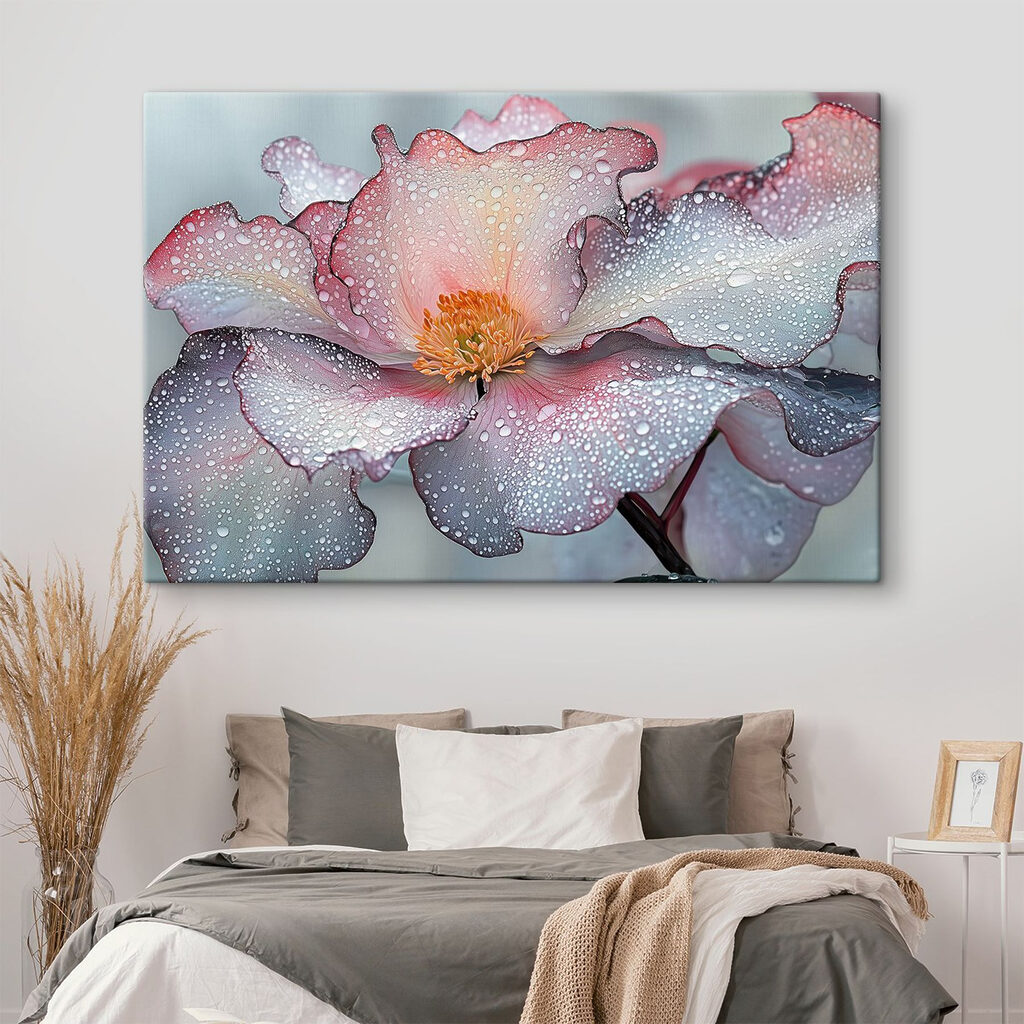 Flor rosa orvalhada — interior 2