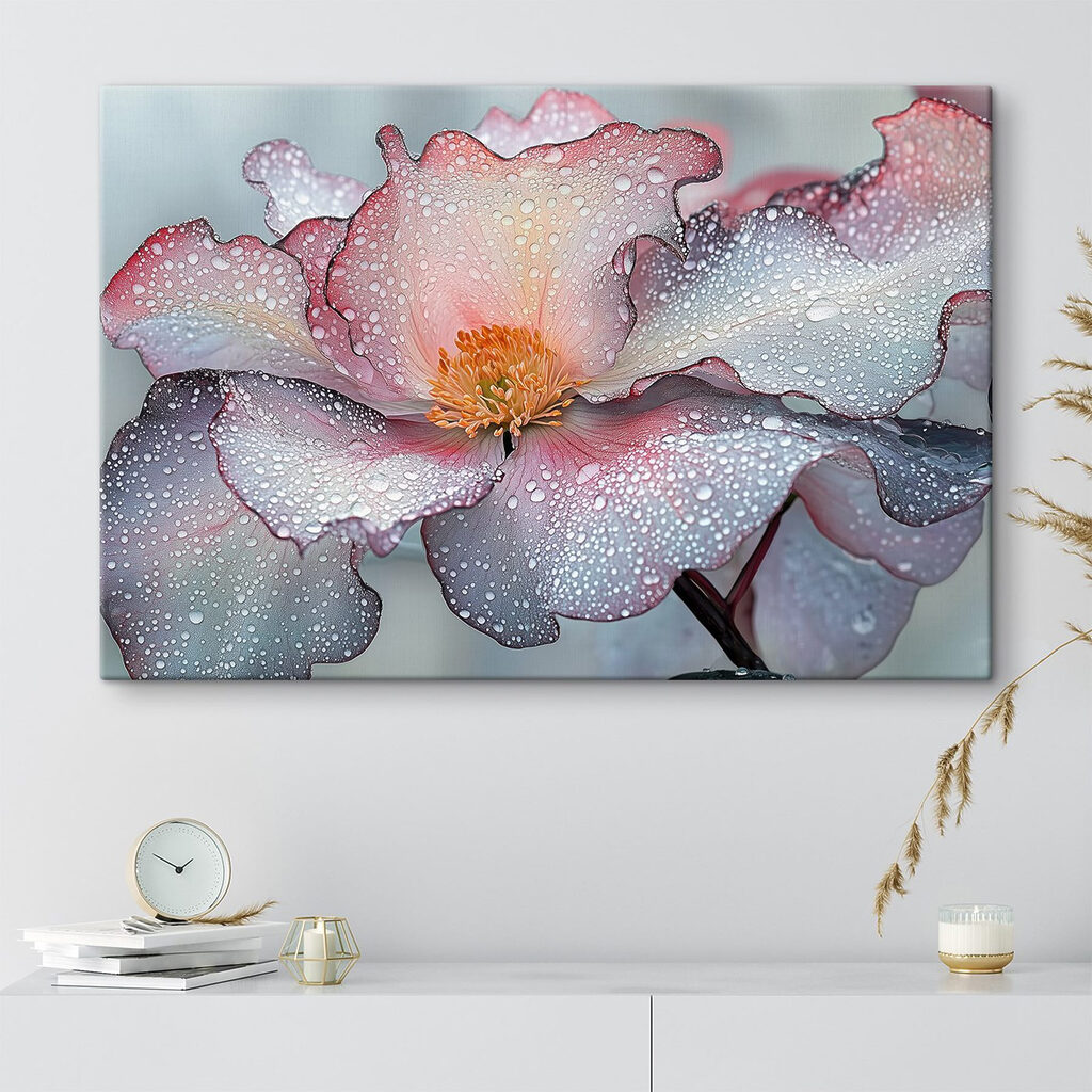 Flor rosa orvalhada — interior 3