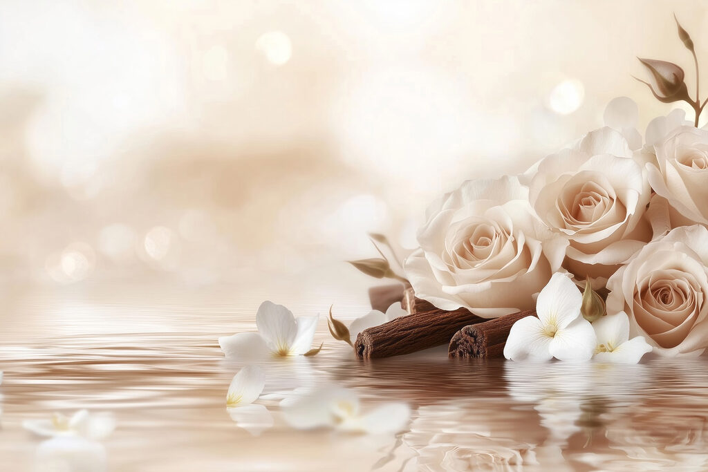 Rosas junto à água — design completo
