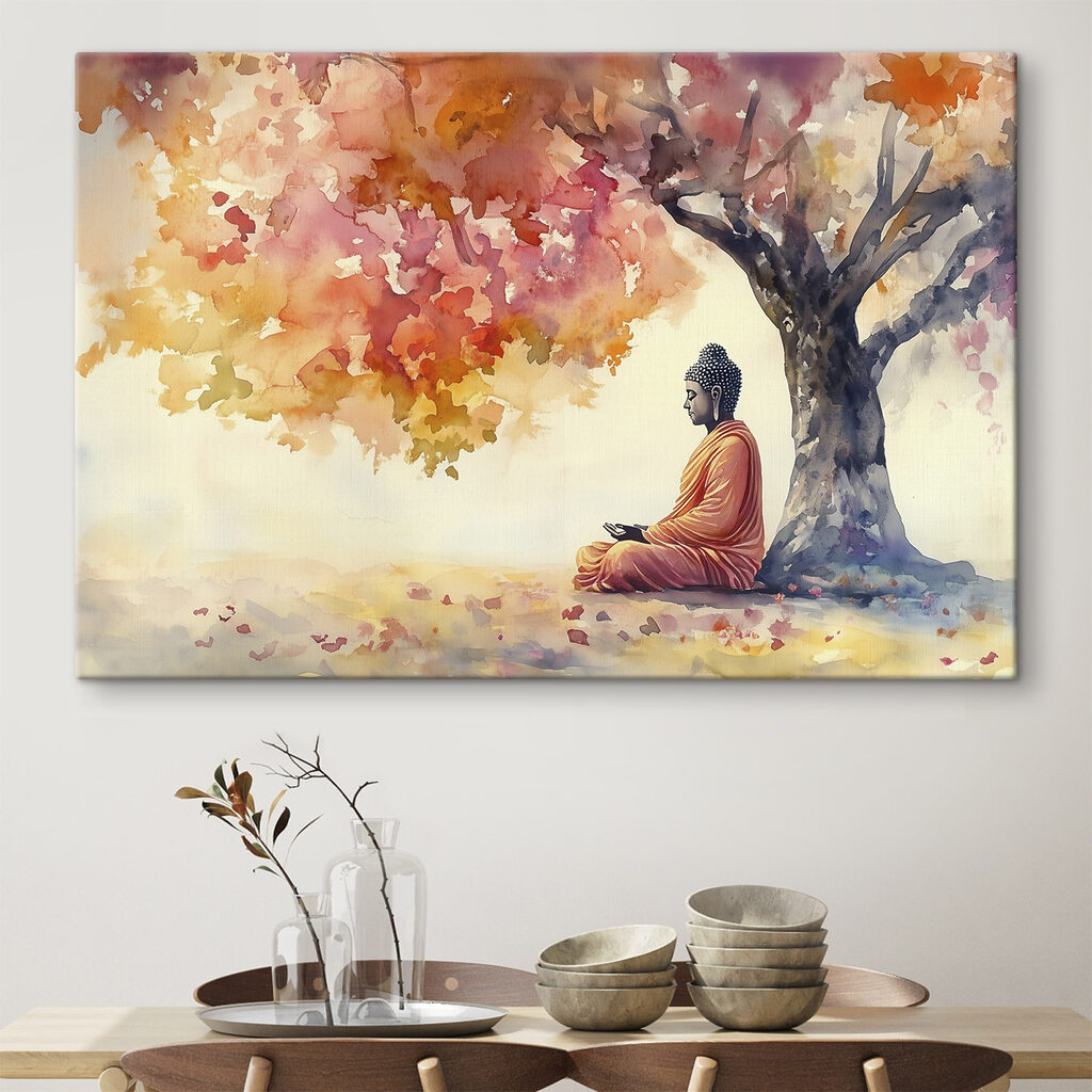 Buda sob folhas outonais — interior 2
