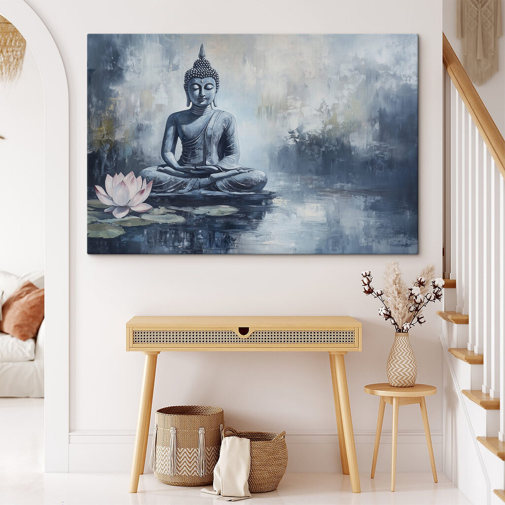 Buda na neblina azul — interior 2
