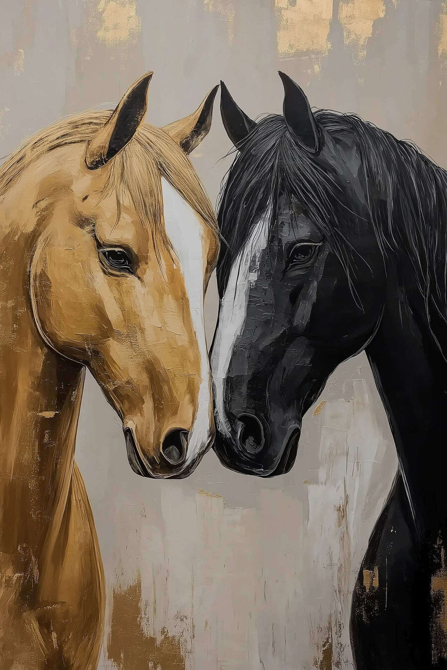 Cavalos que se tocam — design completo