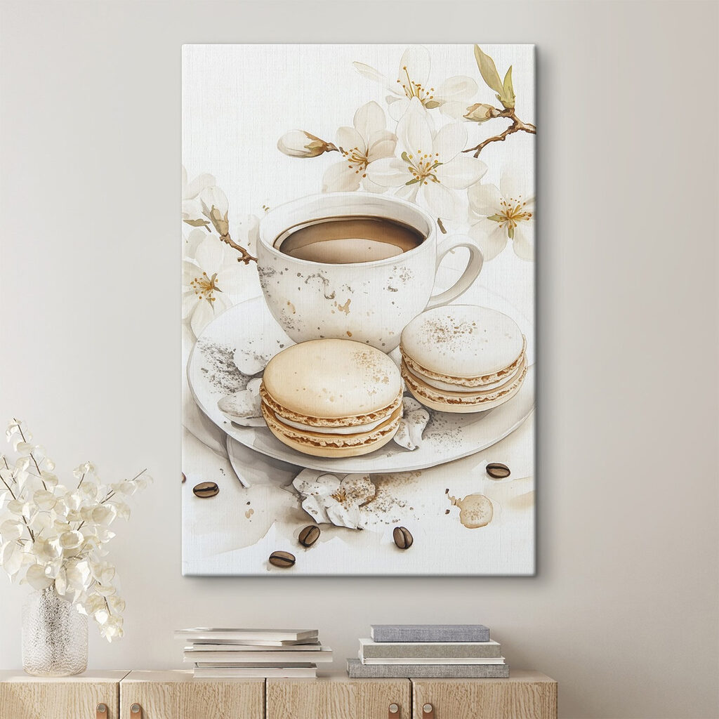 Café com flores brancas — interior 1