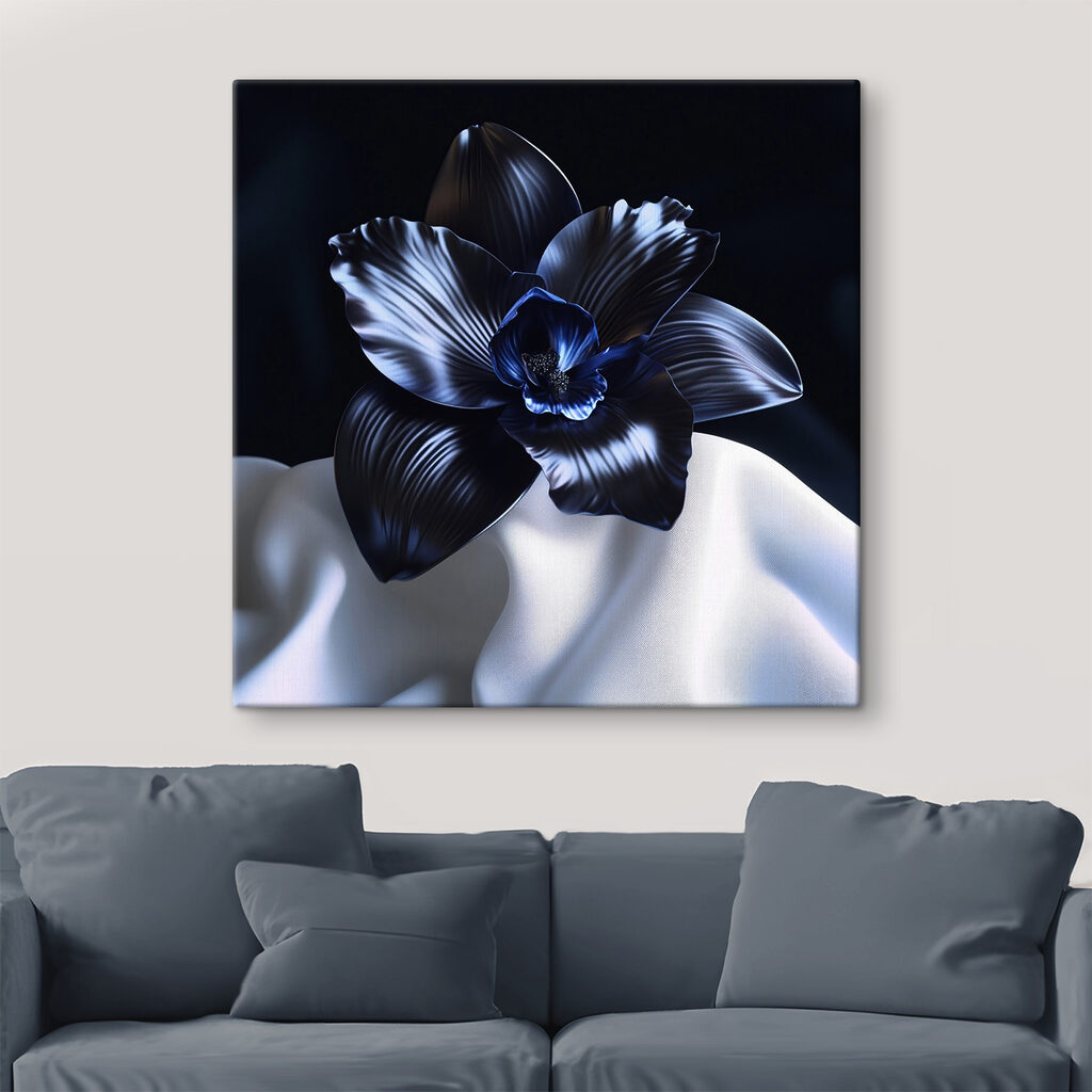 Orquídea sobre pregas brancas — interior 3