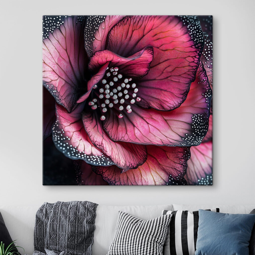 Flor cor-de-rosa com pontos — interior 2